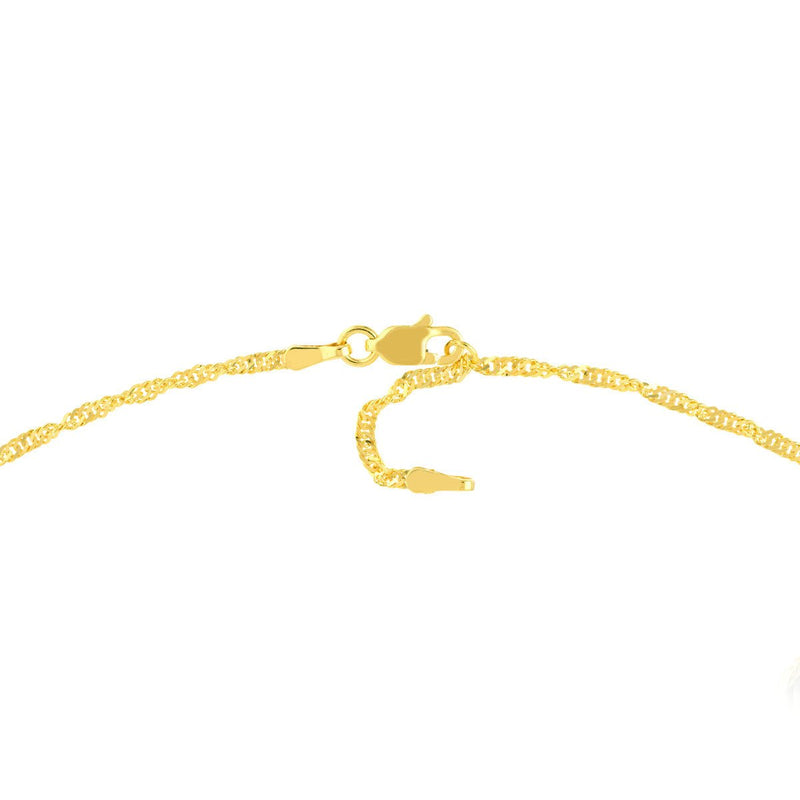 Birmingham Jewelry - 14K Gold Singapore Chain Adjustable Anklet - Birmingham Jewelry