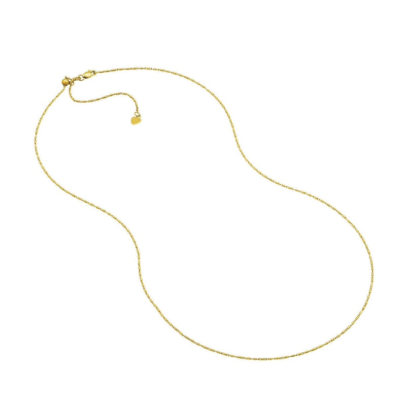 14K Gold Slider Bead Adjustable Lumacina Chain Birmingham Jewelry Chain Birmingham Jewelry 