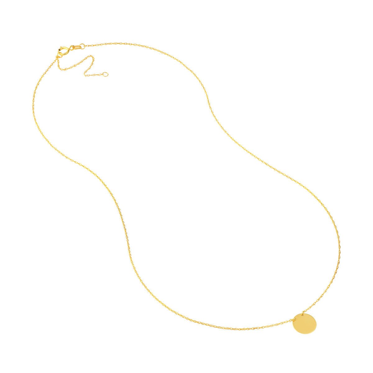 14K Gold So You Mini Disc Adjustable Necklace Birmingham Jewelry Necklace Birmingham Jewelry 