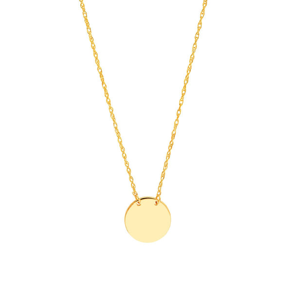 Birmingham Jewelry - 14K Gold So You Mini Disc Adjustable Necklace - Birmingham Jewelry