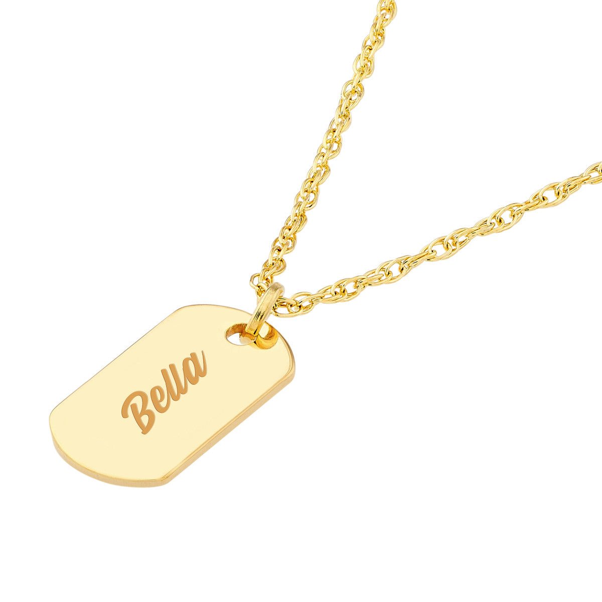 Birmingham Jewelry - 14K Gold So You Mini Dog Tag Adjustable Necklace - Birmingham Jewelry