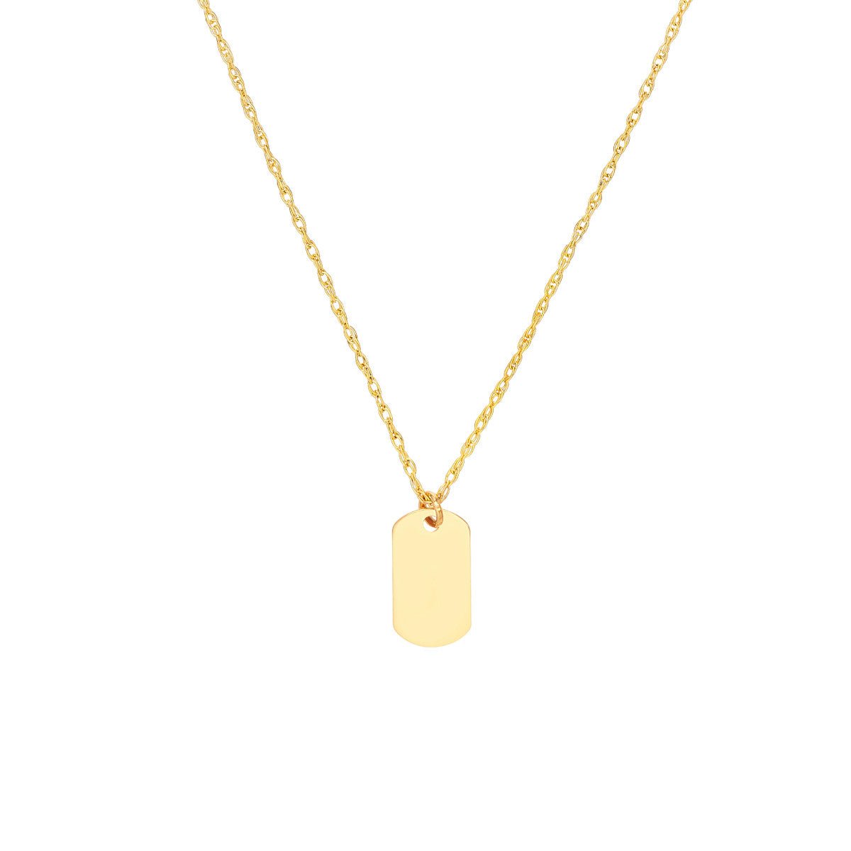 Birmingham Jewelry - 14K Gold So You Mini Dog Tag Adjustable Necklace - Birmingham Jewelry