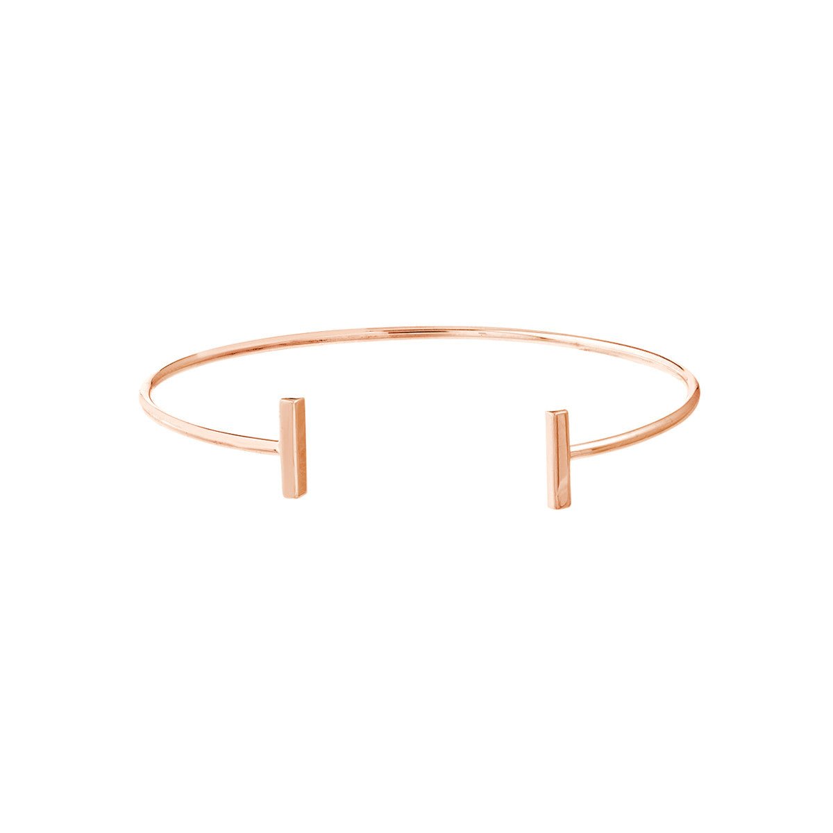 14K Gold Staple Bar Cuff Bangle Birmingham Jewelry Bangle Bracelet Birmingham Jewelry 