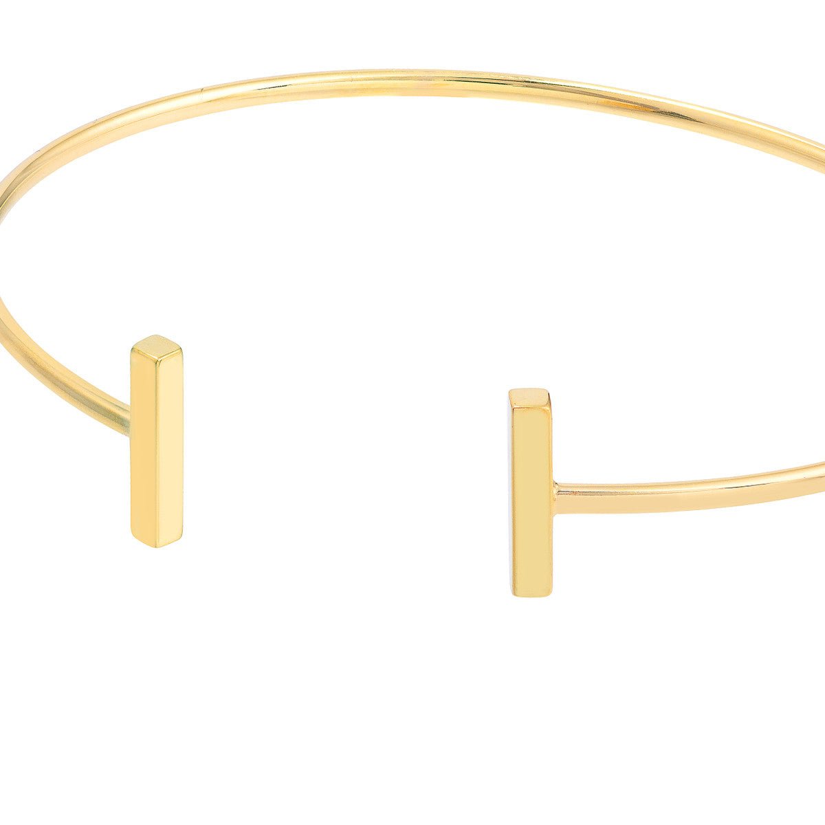 14K Gold Staple Bar Cuff Bangle Birmingham Jewelry Bangle Bracelet Birmingham Jewelry 