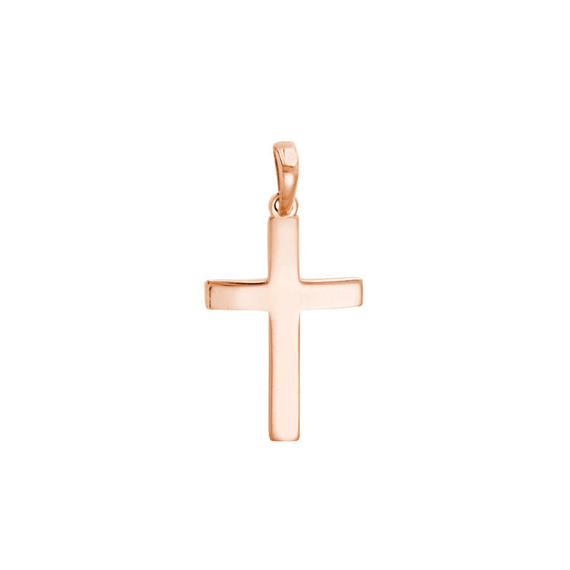 Birmingham Jewelry - 14K Gold Straight-Edged Polished Cross Pendant - Birmingham Jewelry