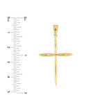 Birmingham Jewelry - 14K Gold Tapered Cross Pendant - Birmingham Jewelry
