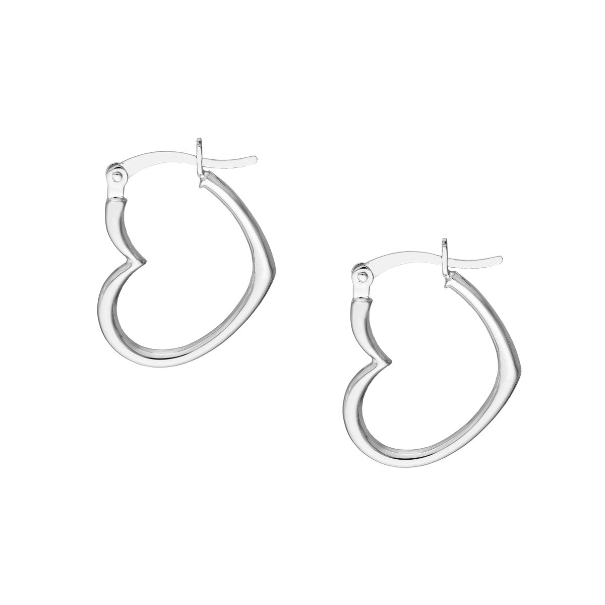 Birmingham Jewelry - 14K Gold Tilted Heart Hoop Earrings - Birmingham Jewelry