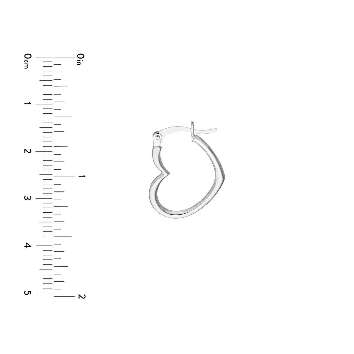 Birmingham Jewelry - 14K Gold Tilted Heart Hoop Earrings - Birmingham Jewelry