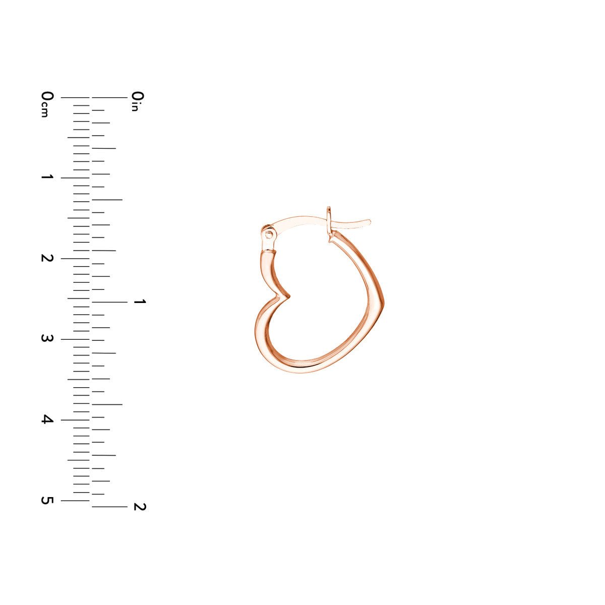 Birmingham Jewelry - 14K Gold Tilted Heart Hoop Earrings - Birmingham Jewelry