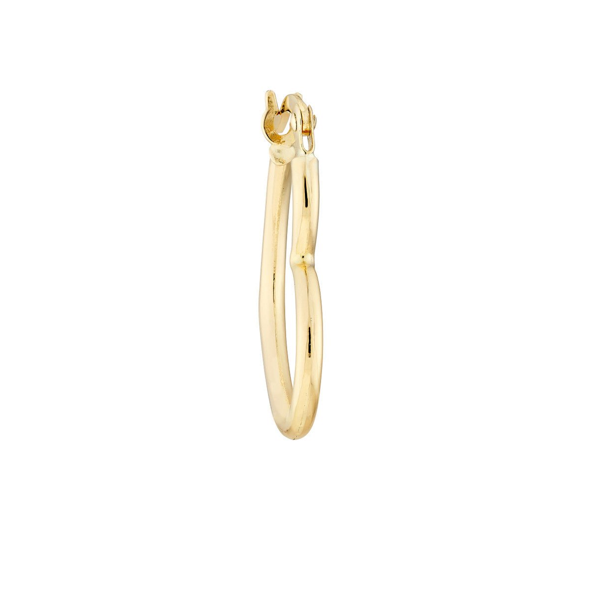 Birmingham Jewelry - 14K Gold Tilted Heart Hoop Earrings - Birmingham Jewelry