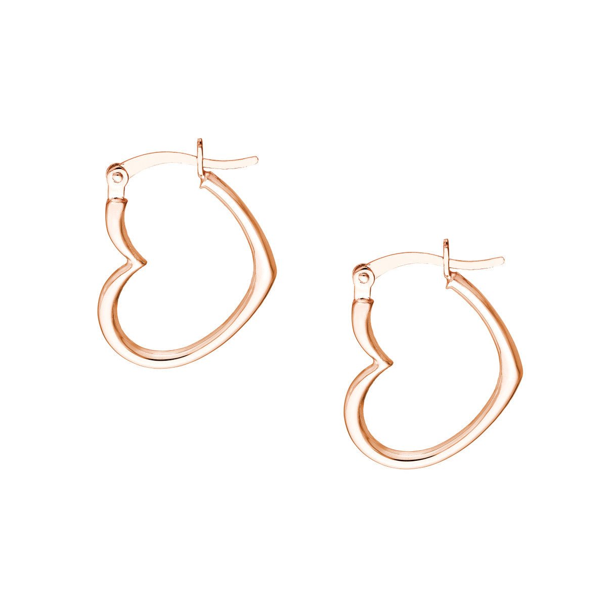 Birmingham Jewelry - 14K Gold Tilted Heart Hoop Earrings - Birmingham Jewelry