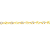 Birmingham Jewelry - 14K Two-Tone Gold 2.10mm Dorica Chain with Lobster Lock Anklet - Birmingham Jewelry