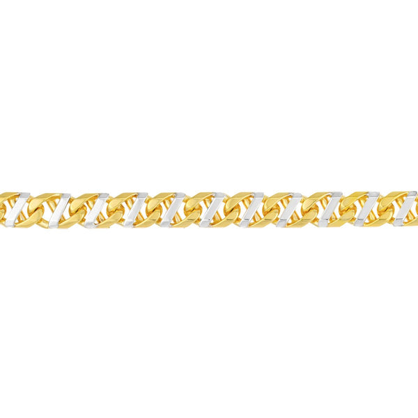 Birmingham Jewelry - 14K Two-tone Gold 7.00mm Men's Mariner Chain Bracelet - Birmingham Jewelry