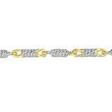 Birmingham Jewelry - 14K Two-Tone Gold Adjustable Lumacina Anklet (1.50mm) - Birmingham Jewelry