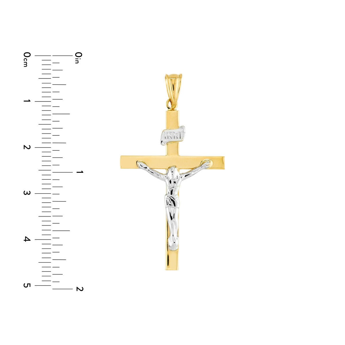 14K Two-Tone Gold Crucifix Pendant Birmingham Jewelry Pendant Birmingham Jewelry 