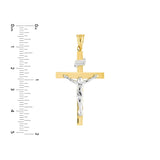Birmingham Jewelry - 14K Two-Tone Gold Crucifix Pendant - Birmingham Jewelry