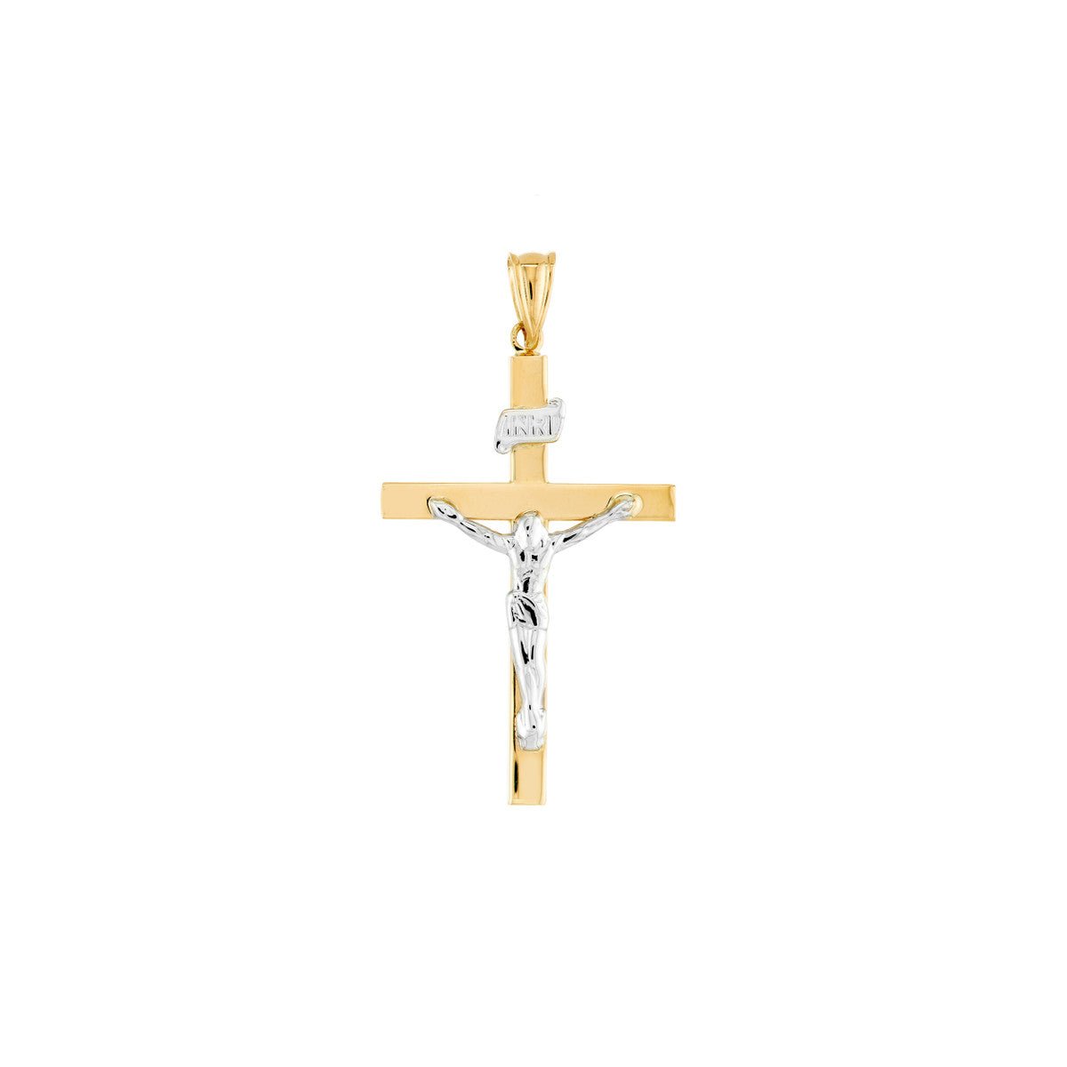 14K Two-Tone Gold Crucifix Pendant Birmingham Jewelry Pendant Birmingham Jewelry 