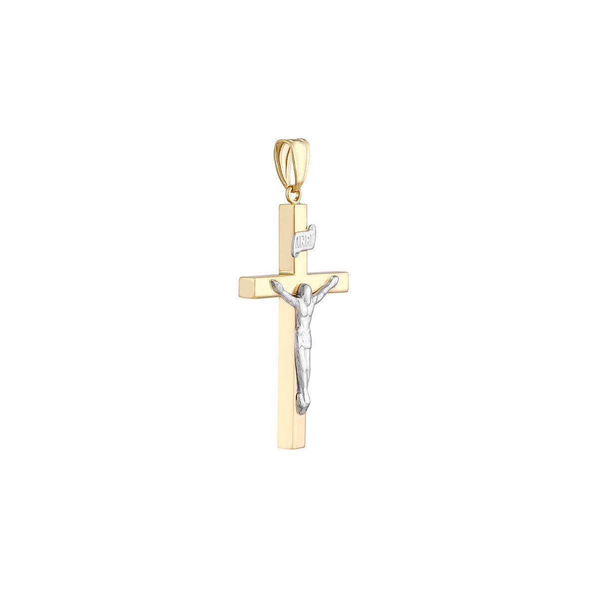 14K Two-Tone Gold Crucifix Pendant Birmingham Jewelry Pendant Birmingham Jewelry 