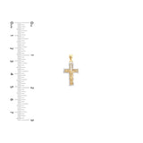 Birmingham Jewelry - 14K Two-Tone Gold Diamond-Cut Crucifix Pendant - Birmingham Jewelry