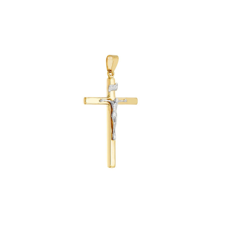 Birmingham Jewelry - 14K Two-Tone Gold Large Crucifix Pendant - Birmingham Jewelry