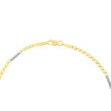 Birmingham Jewelry - 14K Two-Tone Gold Mariner Chain Anklet with Staple Bars Anklet - Birmingham Jewelry