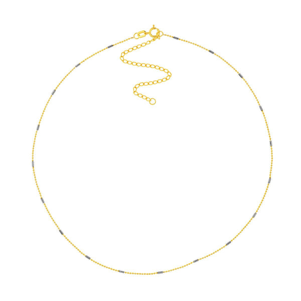 Birmingham Jewelry - 14K Two-Tone Gold Saturn Chain Choker - Birmingham Jewelry