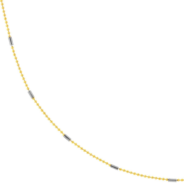 Birmingham Jewelry - 14K Two-Tone Gold Saturn Chain Choker - Birmingham Jewelry