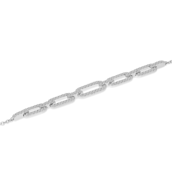 14K White Gold Diamond Open Link Chain Bracelet Birmingham Jewelry Bracelet Birmingham Jewelry 