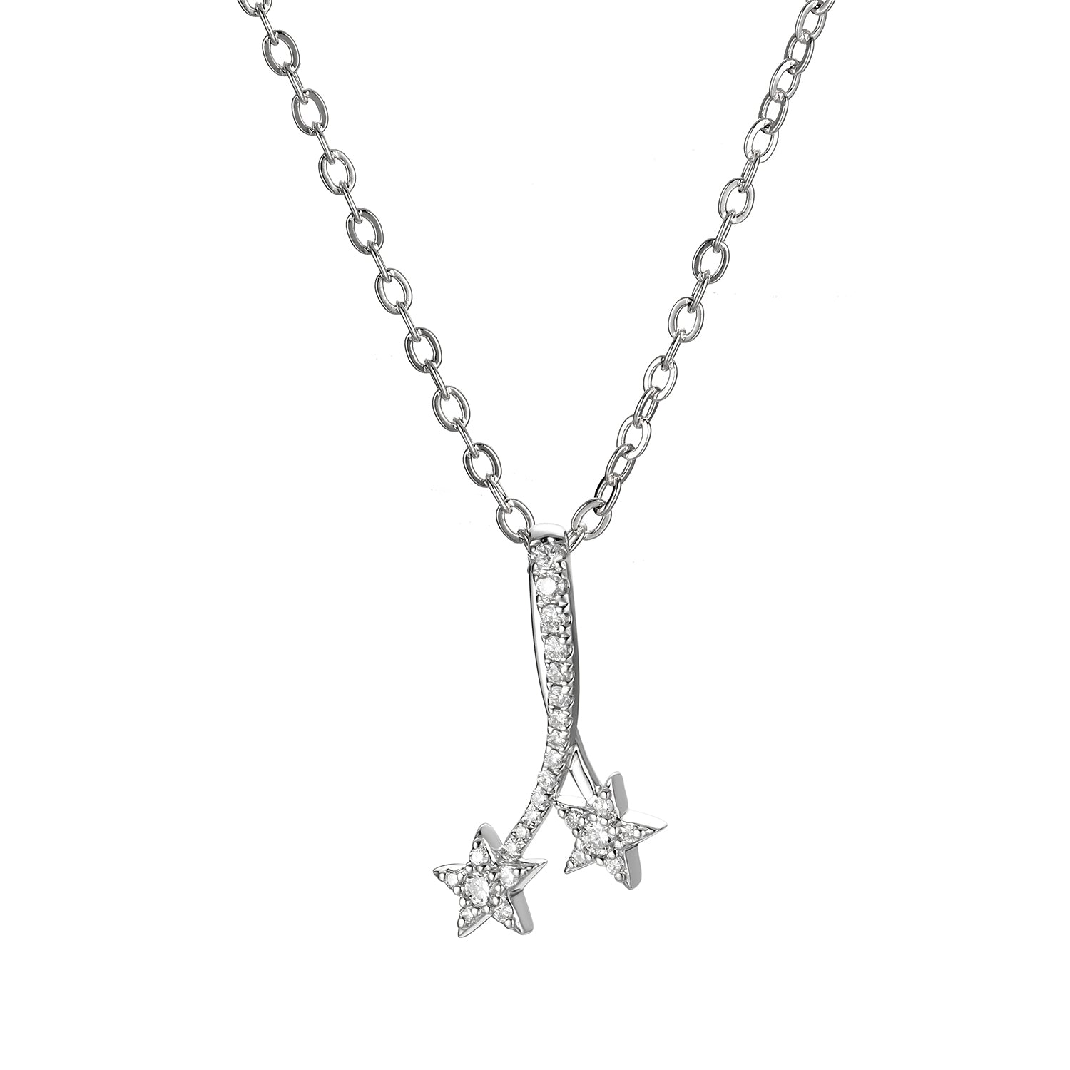 14K White Gold Diamond Star Pendant Necklace Birmingham Jewelry Necklace Birmingham Jewelry 
