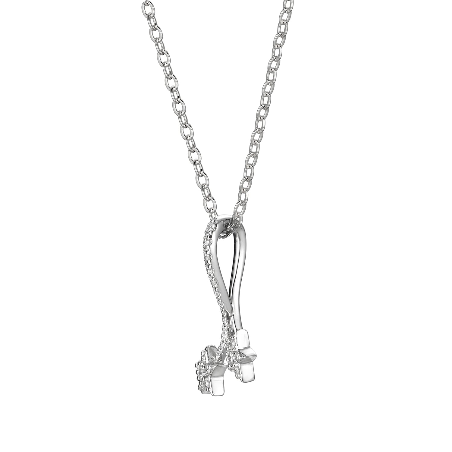 14K White Gold Diamond Star Pendant Necklace Birmingham Jewelry Necklace Birmingham Jewelry 