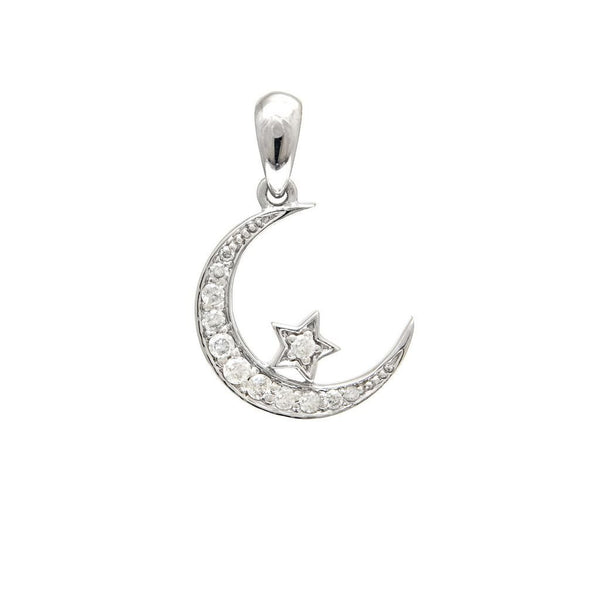 14K White Gold Fashion Single Micro Pave Diamond Pendant Birmingham Jewelry Pendant Birmingham Jewelry 