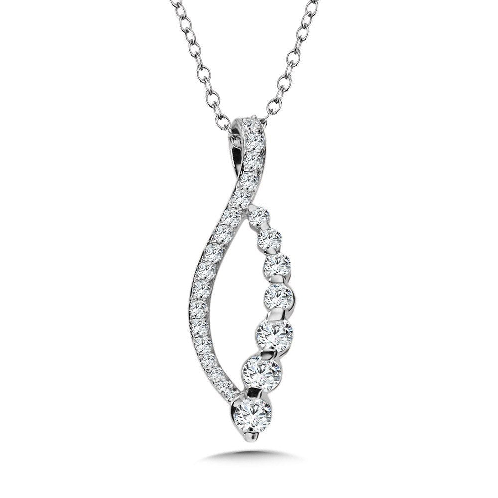 14K WHITE GOLD INFINITY DIAMOND PENDANT Birmingham Jewelry Pendant Birmingham Jewelry 