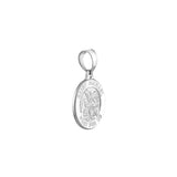 Birmingham Jewelry - 14K White Gold Small St. Michael's Medal - Birmingham Jewelry