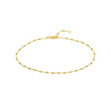 Birmingham Jewelry - 14K Yellow 2.5mm Disco Bead Cable Chain Anklet - Birmingham Jewelry