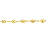 Birmingham Jewelry - 14K Yellow 2.5mm Disco Bead Cable Chain Anklet - Birmingham Jewelry