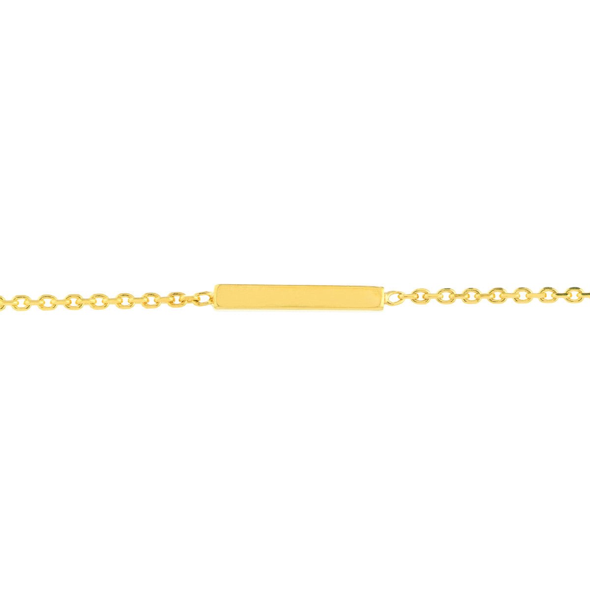 Birmingham Jewelry - 14K Yellow Gold 0.03ct Diamond Bezels and Bars Anklet - Birmingham Jewelry