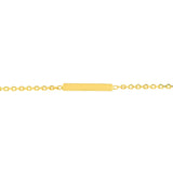 Birmingham Jewelry - 14K Yellow Gold 0.03ct Diamond Bezels and Bars Anklet - Birmingham Jewelry