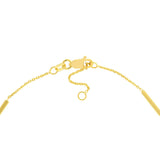 Birmingham Jewelry - 14K Yellow Gold 0.03ct Diamond Bezels and Bars Anklet - Birmingham Jewelry