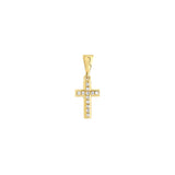 Birmingham Jewelry - 14K Yellow Gold 0.05ct Diamond Mini Cross Pendant - Birmingham Jewelry