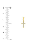 Birmingham Jewelry - 14K Yellow Gold 0.05ct Diamond Mini Cross Pendant - Birmingham Jewelry