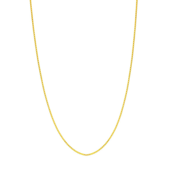 14K Yellow Gold 0.73mm Box Chain with Lobster Birmingham Jewelry Chain Birmingham Jewelry 