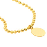 Birmingham Jewelry - 14K Yellow Gold 2.0mm Beaded Chain w/Dangle Disc Bracelet - Birmingham Jewelry