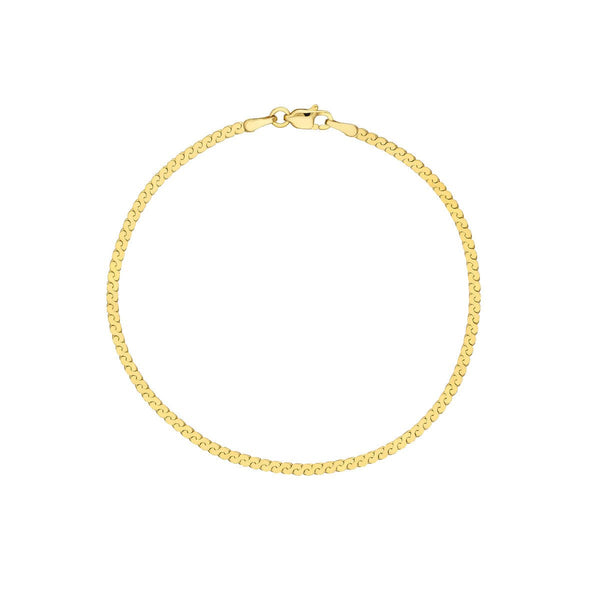 Birmingham Jewelry - 14K Yellow Gold 2.0mm Serpentine Chain with Lobster Lock - Birmingham Jewelry