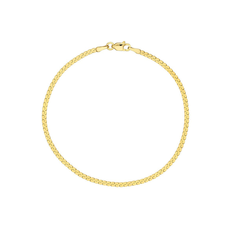 Birmingham Jewelry - 14K Yellow Gold 2.0mm Serpentine Chain with Lobster Lock - Birmingham Jewelry
