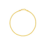 Birmingham Jewelry - 14K Yellow Gold 2.35mm D/C Bead Bracelet - Birmingham Jewelry