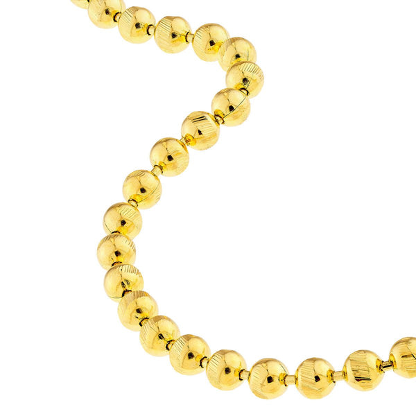 Birmingham Jewelry - 14K Yellow Gold 2.35mm D/C Bead Bracelet - Birmingham Jewelry