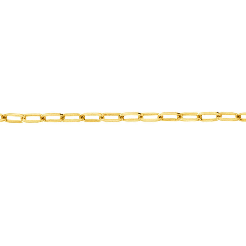 Birmingham Jewelry - 14K Yellow Gold 2.5mm Paper Clip Chain with Pear Shape Lock Anklet - Birmingham Jewelry