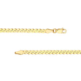 14K Yellow Gold 2.95mm Serpentine Chain with Lobster Lock Birmingham Jewelry Chain Birmingham Jewelry 