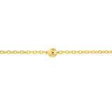 Birmingham Jewelry - 14K Yellow Gold 2mm Bead Cable Chain Anklet - Birmingham Jewelry