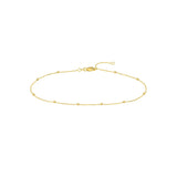 Birmingham Jewelry - 14K Yellow Gold 2mm Bead Cable Chain Anklet - Birmingham Jewelry